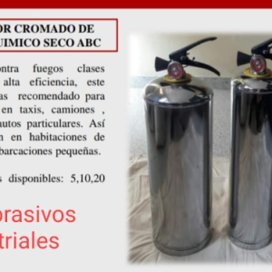 EXTINTOR CROMADO DE POLVO QUIMICO SECO ABC